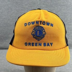 Vintage Style-Master Made In USA Downtown Green Bay Snapback Trucker Hat (Q1)